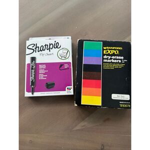 Flip chart colored markers & dry erase markers NEW